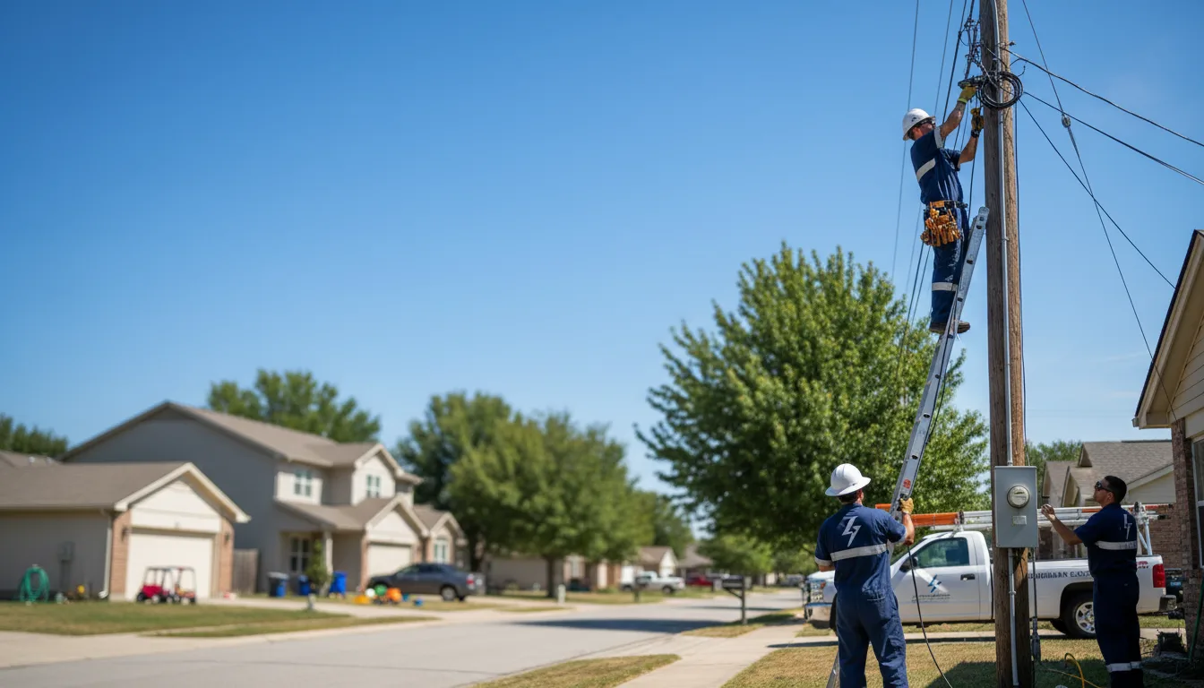 Residential electrician providing installation services in Hallett, OK
